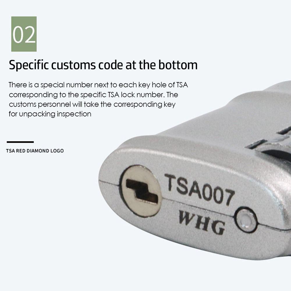 Portable TSA Customs Lock Padlock with Steel Cable Customs Code Lock Smart Combination Lock