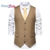 Уютные мужские повседневные деловые жилеты, легкий жилет, приталенный костюмный жилет