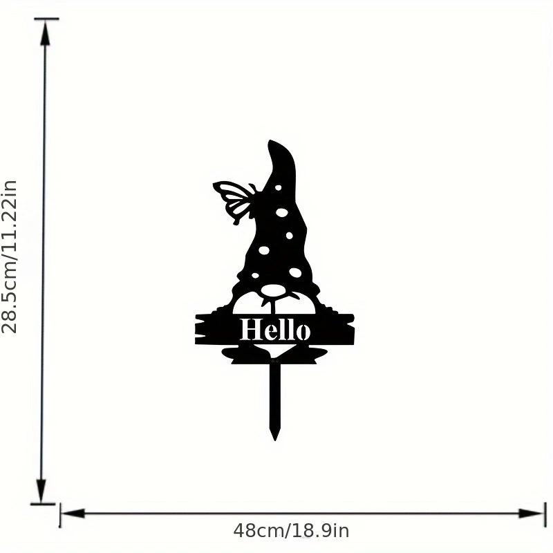 Знак-вставка в землю Металлический Крест для Садовой Декорации