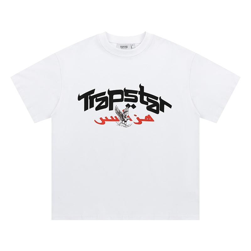 745 Trapstar London 2026 Лето Новая Высококачественная Хлопковая Круглый Вырез Свободная Большого Размера Женская Футболка