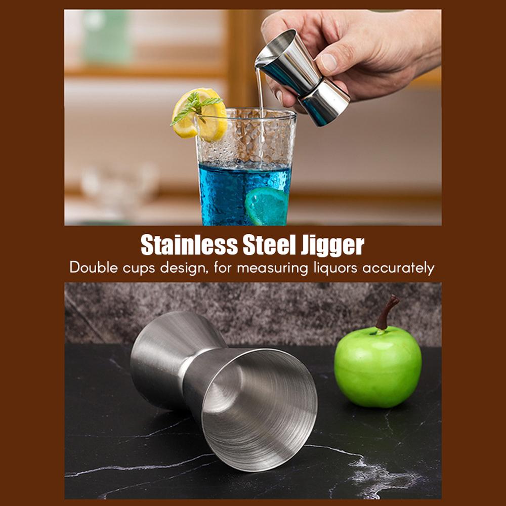 Bartender Kit, 15 Piece Cocktail Shaker Set, Bar Tool Set, for Mojito, , Margarita, Whiskey with Ice Crusher, Tongs