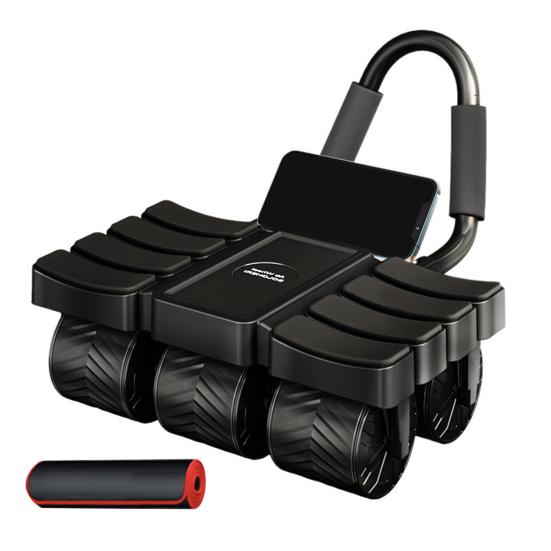 Ролик для пресса с автоматической поддержкой локтя для мужчин и женщин, 6 колес, тренажер для пресса, фитнес-оборудование