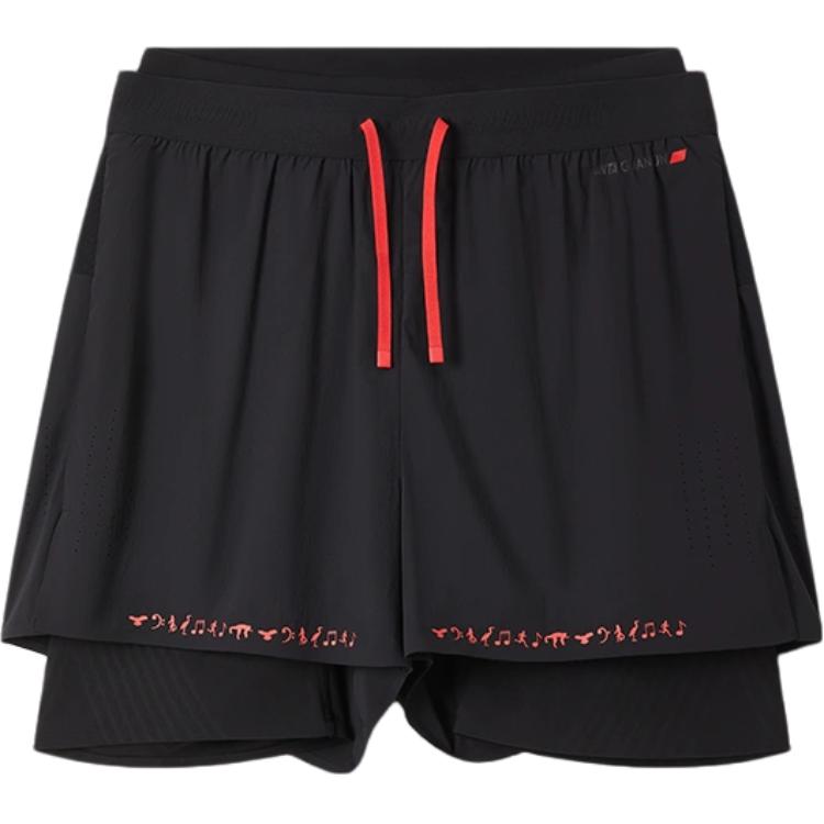 Anta Champion Outdoor Series Comfortable Casual Simple Lace-Up Five-Point Sports Shorts Women Shorts Basic-Black 162440511-1