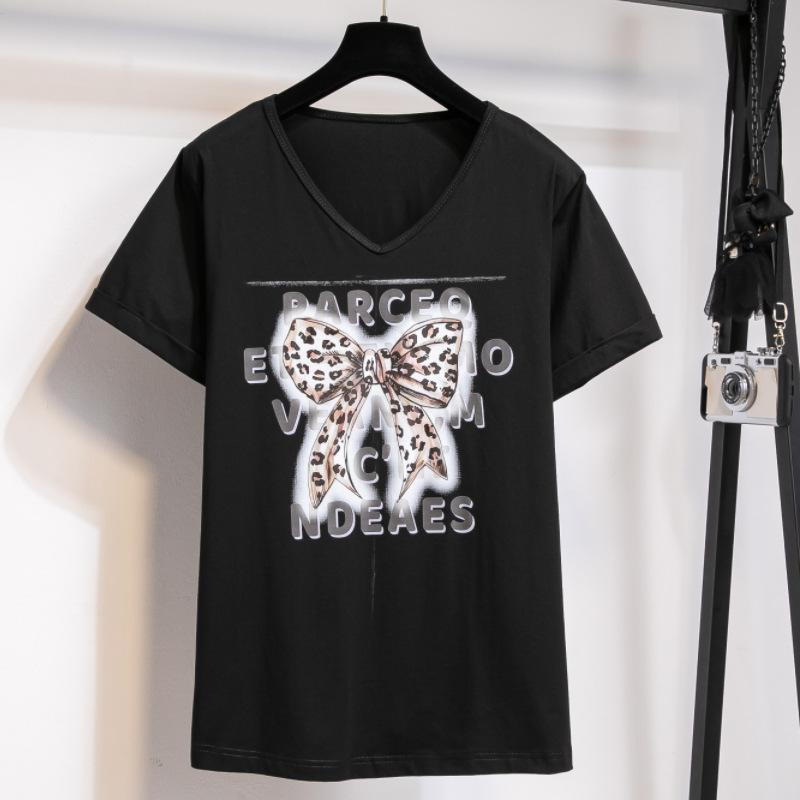 Плюс Размер Женский Летний Новый Свободный Дизайн Sense Короткий Рукав Топ