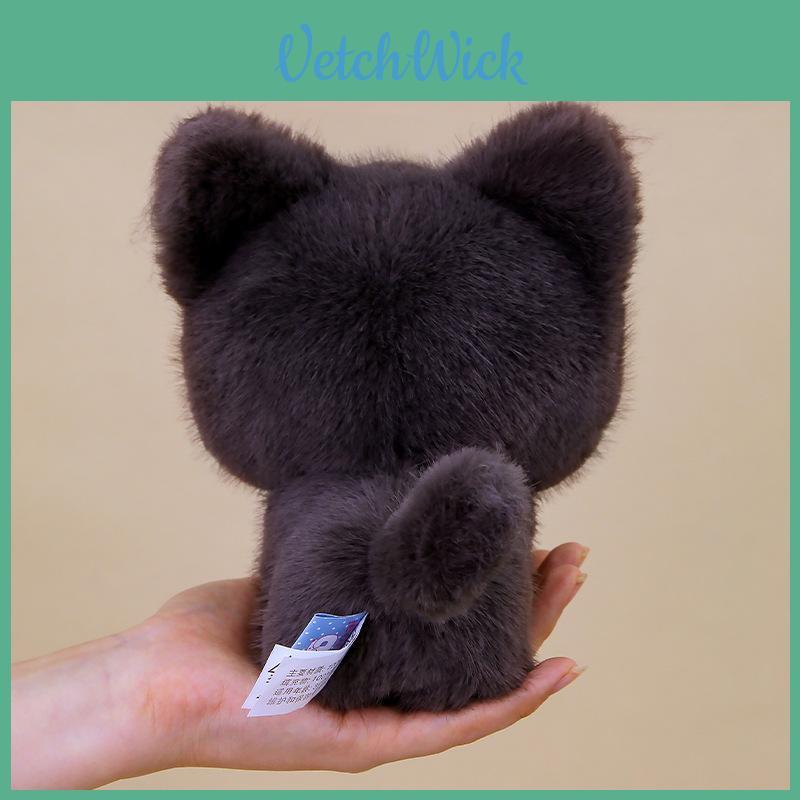 Black Cat Shape With Soft Short Plush Filling For Rest And Relaxation
