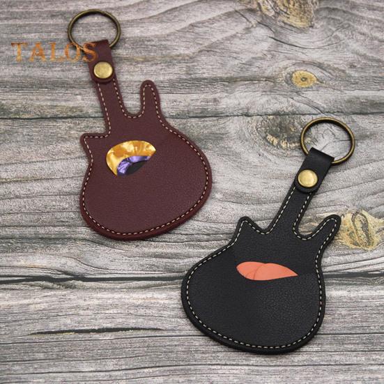 Держатель для медиаторов в форме гитары, чехол из искусственной кожи для медиатора, переносная сумка для хранения медиатора для гитаристов, любителей, учителей