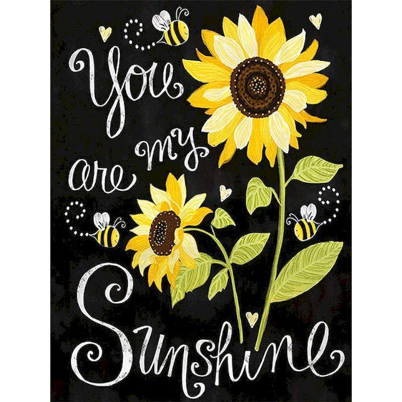 5D DIY Sunflowers Diamond Painting Kits Full Round Diamond Embroidery Cross Stitch Mosaic Art Home Decor Diamond