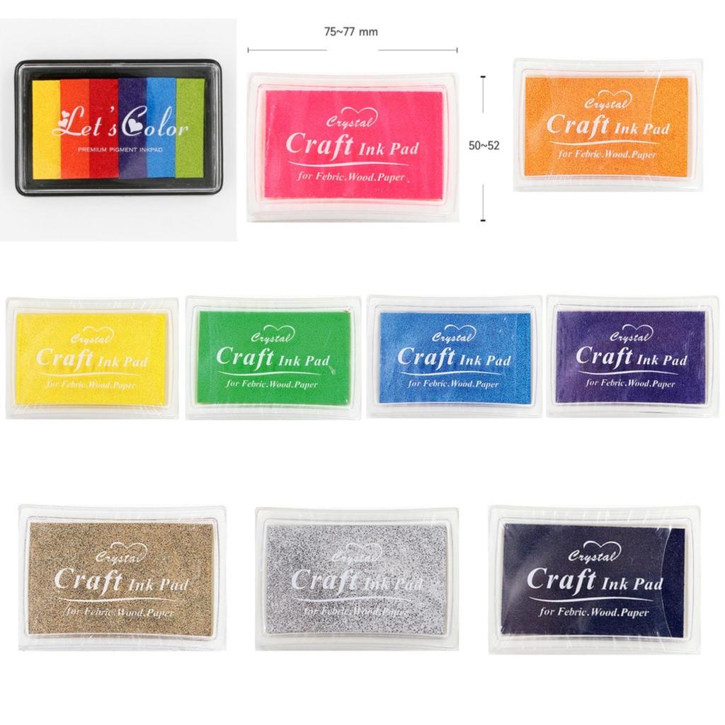 Petit Fancy Stamp Ink Pad SET - 9 Options (20 Colors/ Rainbow Color/Pastel Color Ink Pad)