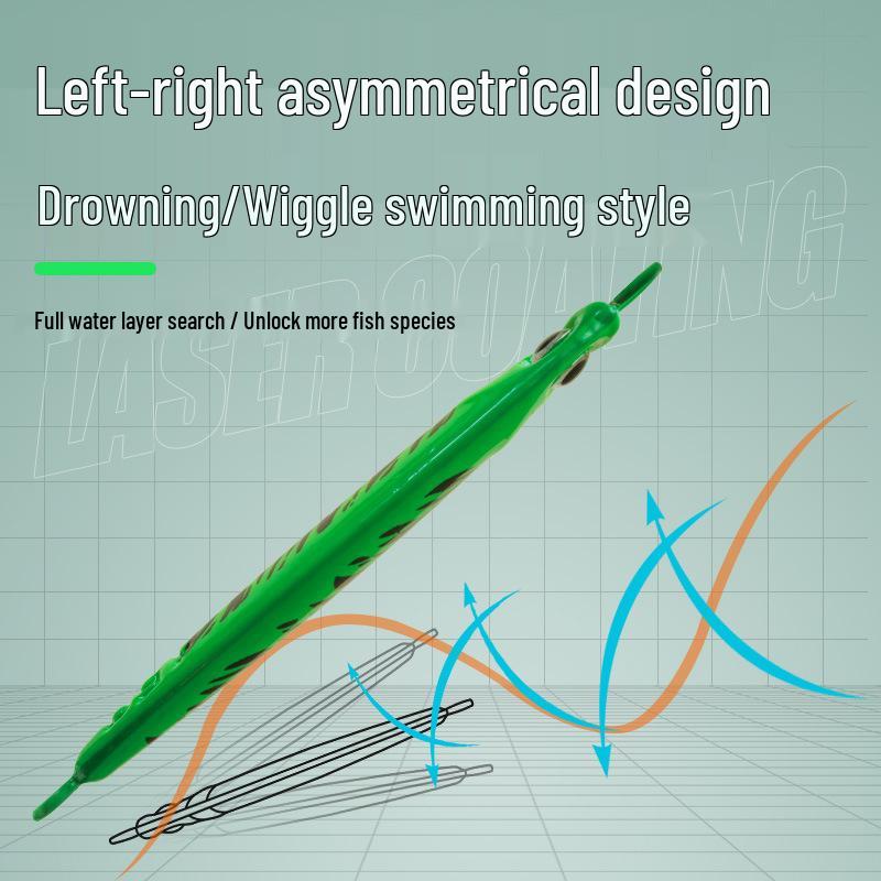 Синяя ножевая блесна с имитацией чешуи для дальнего заброса