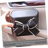 Car Trash Can with Lid Multi-Function Vehicle Bin with Bow Design Durable and Convenient Garbage Storage for Car Office Dormitory and Spaces