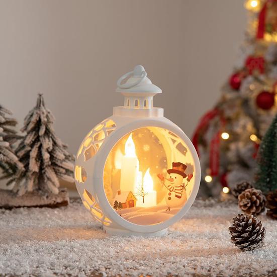 Yousheng Рождественский винтажный ночник на батарейках светодиодный фонарь-свеча загорается Санта-Клаус снеговик лампа настольное украшение для украшения домашней вечеринки