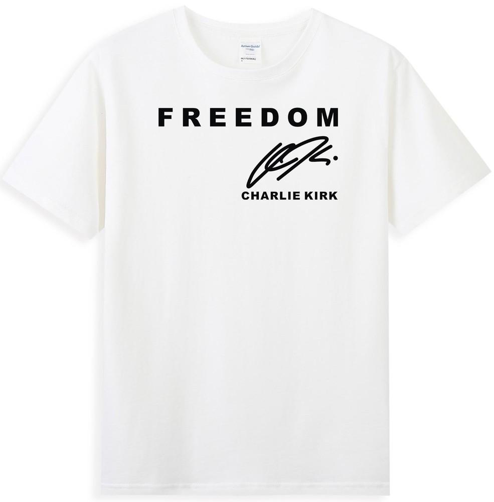 Signature Charlie Kirk Merch Freedom Us Patriotic Political Gift Unisexs Tshirt