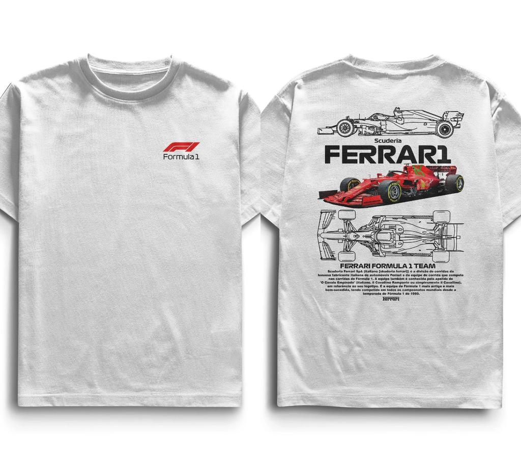 Футболка Ferrari Scuderia F1 для мужчин, в стиле стрит-хип-хоп, повседневная, из хлопка, в стиле стрит-хип-хоп, свободного кроя, с коротким рукавом, в стиле Y2K, для женщин и мужчин.