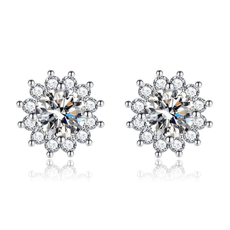 BELLA BOX Luxury Women Drop Earring Sun Flower Earrings Wedding Engagement Party Gift