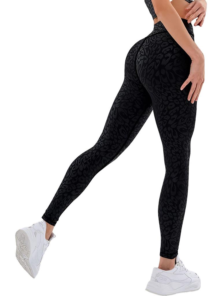 Женские однотонные брюки с высокой талией для йоги и фитнеса