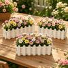 Small Planter Box Greenery Container Flower Arrangement Creative Fence Flowerpot  Porch
