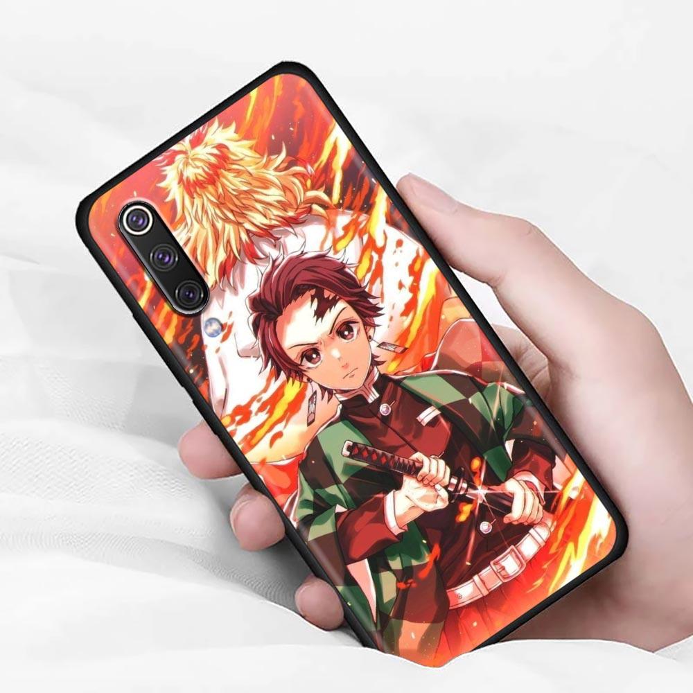 Мягкий чехол Anime Demon Slayer Kamado Tanjirou Nezuko для Xiaomi Mi 9 9se 8 10 T A2 Lite 10S 9T CC9 Note 10 Pro 9Lite Cover Fundas