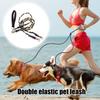 Double Bungee Dog Leash No-Tangle 360-degree Swivel Dual Dog Leash Dog Walking Training Lead Splitter for Medium Large Breeds