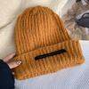 Loose Big Head Knitted Hat for Women In Winter Wool Hats In Autumn and Winter Warm Suitable for Round Face Showing Small Piles of Hats