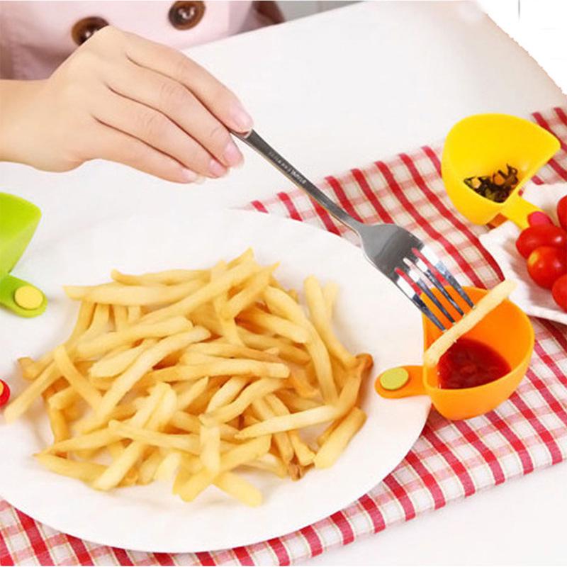 Многоразовая миска и тарелка на клипсах для приправ и салатной заправки