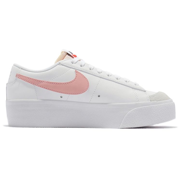 Nike Блейзер на низкой платформе, белые, розовые, глазурные женские кроссовки Summit-White Black DJ0292-103