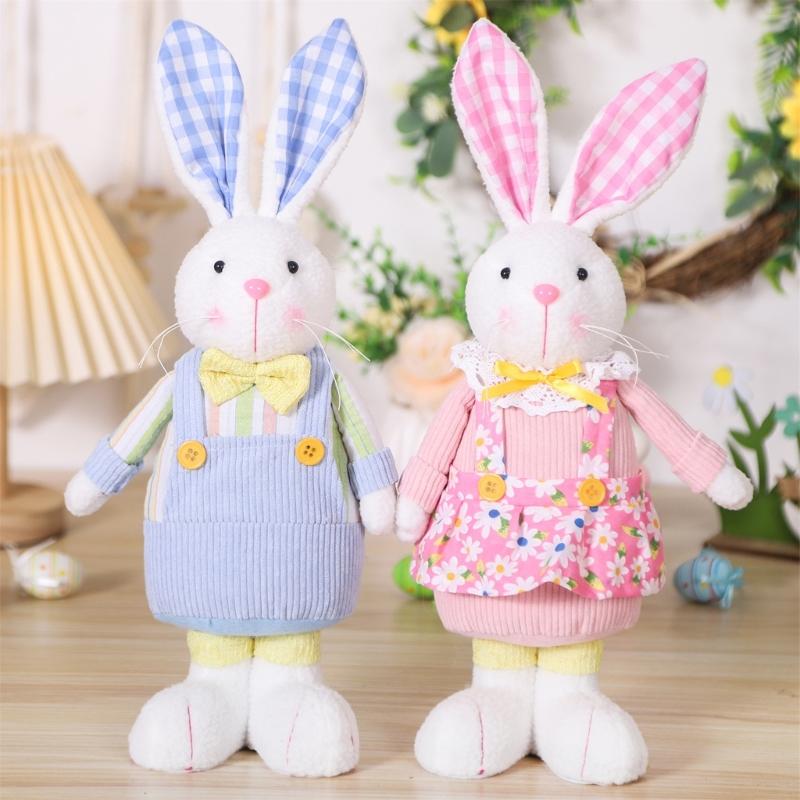 Festival Rabbit Gnoems Ornament Lovely Easters Gnomes Rabbit Ears Plush Decoration Ideal for Holiday Parties and Gifts
