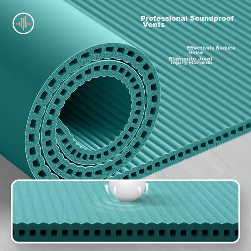 Li-Ning Jump Rope Mat, Soundproof And Shock-Absorbing, with Special Quiet Pad, Non-Slip Thick Fitness Mat, Long And Wide Floor Mat, 491 Gree