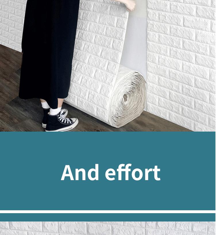 5M Long Home Decor 3D Wall Sticker Imitation Brick Bedroom Waterproof Self-adhesive DIY Wallpaper For Living Room TV Backdrop