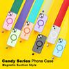 For iPhone 14 Plus Case Compatible with MagSafe Candy Color Anti Drop TPU+PET Back Cover