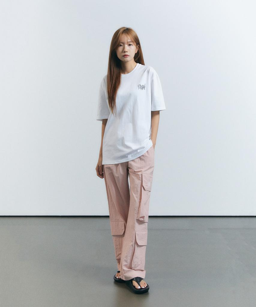 SLOW RECORD HOUSE Big Pocket Cargo Pants_Pink