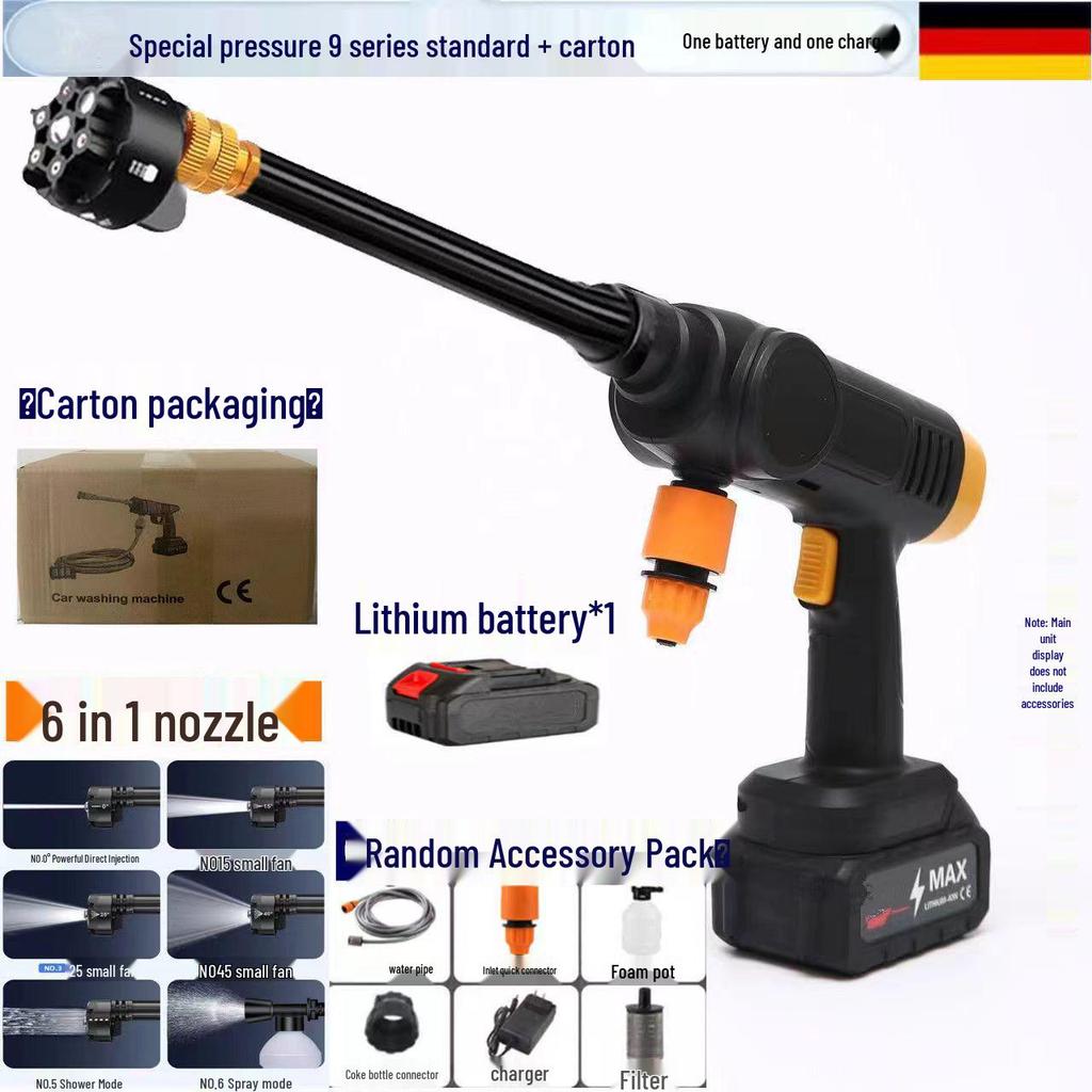 Rechargeable Cordless High-Pressure Car Washer & Multifunction Water Gun