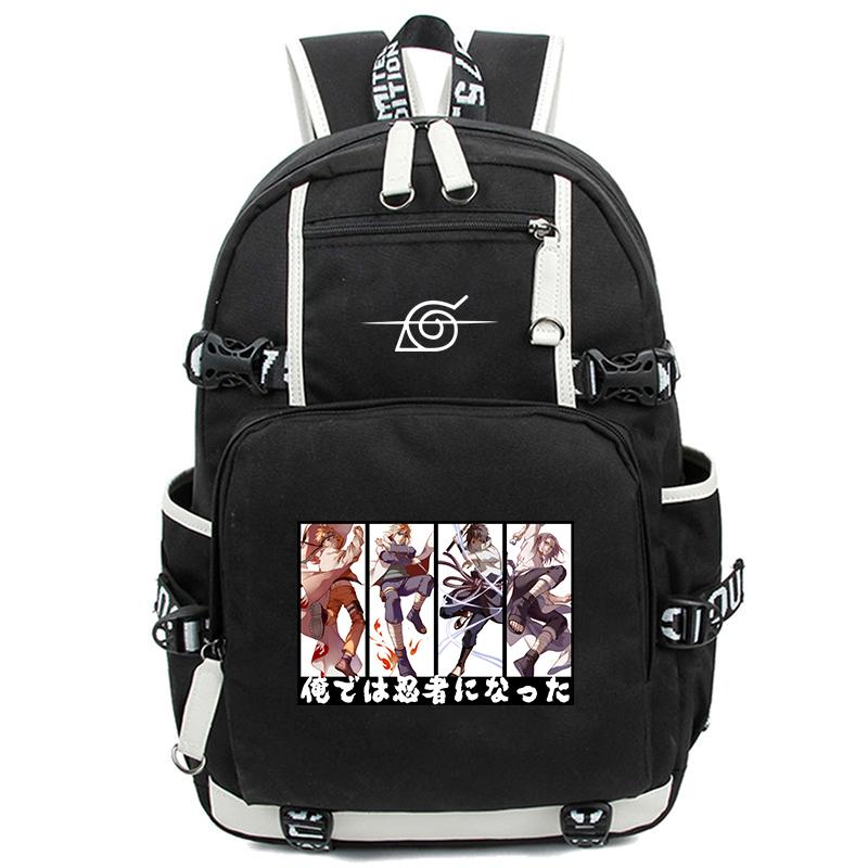 Аниме Наруто, школьный рюкзак для мальчиков и девочек, детский подростковый рюкзак с героями мультфильмов, водонепроницаемая школьная сумка Mochilas