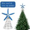 Christmas Tree Topper Resin Starfish Decoration with Spiral Wire Base
