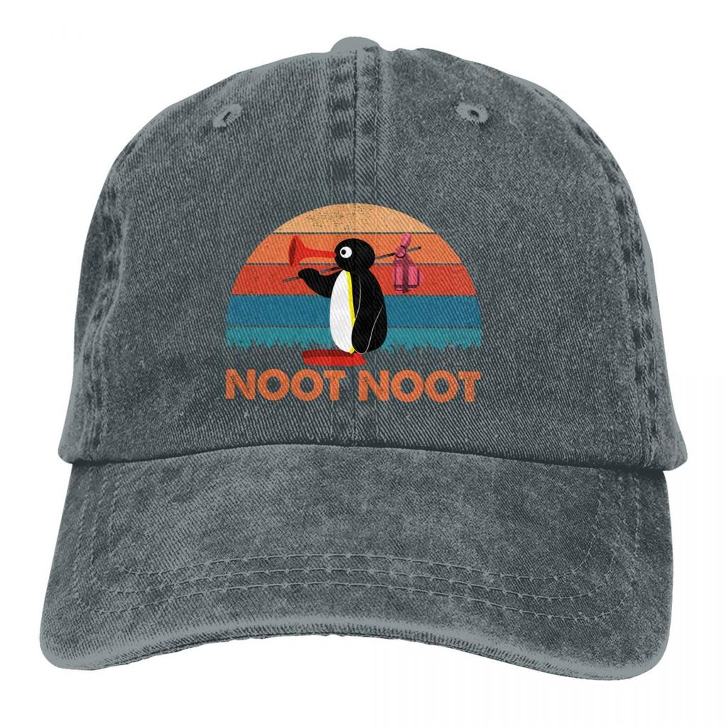 Retro Vintage Animal Cute Baseball Caps Peaked Cap Noot Pingu Pinga Penguin TV Sun Shade Hats for Unisex
