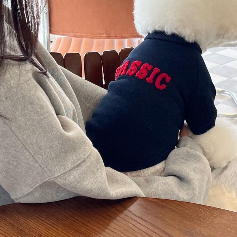 Зимняя одежда для собак Толстовки с капюшоном для собак Pet Letter Пуловер для щенков Теплое пальто для собак Одежда для кошек Чихуахуа Французский бульдог 2024 Толстовка для собак
