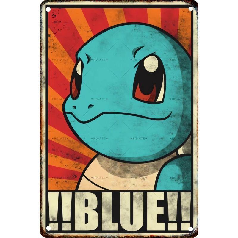 Классическая жестяная табличка с рисунком Pokemon для гостиной, клуба, бутика, декор