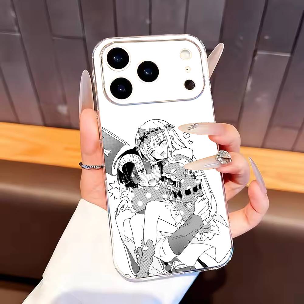 Sleepy Demon C-Castle Phone Case For iPhone17,16,15,14,13,12,11 Plus,Pro Max Soft Transparent Cover