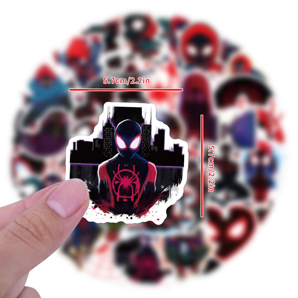 50 Наклеек Человек-Паук Майлз Моралес Marvel: Декор для блокнота в стиле граффити DIY
