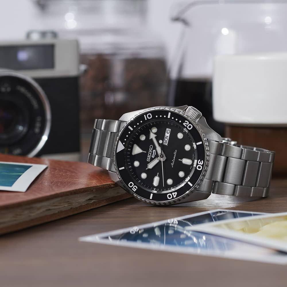 Мужские автоматические часы Seiko 5 Sports SRPD55K1 с черным циферблатом