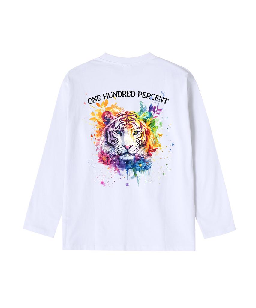 OHP Ohpxharmonia Colorful Tiger Basic Long Sleeve T-Shirt