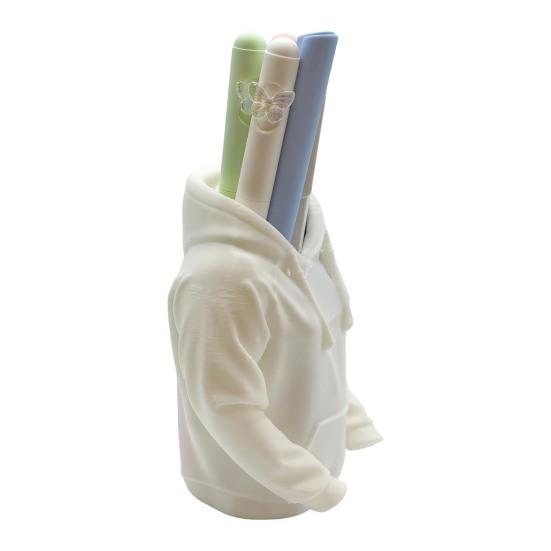 Креативный держатель для ручек Уникальный дизайн толстовки 3D-печатный настольный органайзер для ручек, карандашей, линеек, ножниц Просторное настольное хранение Офис, Школа