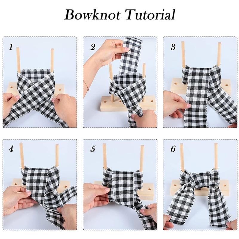 Oval Wooden Bow Maker Durable for Crafts Hair Bow Makers Decoration