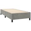 Lit avec sommier et matelas - Maison Exclusive - 80x200 cm - Velours gris clair - Tête de lit réglable