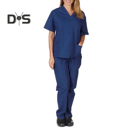 Униформа медсестры, медицинский костюм с V-образным вырезом, униформа медсестры, салон красоты, спа, учреждение по уходу за домашними животными, рабочая одежда, однотонный комплект с короткими рукавами и брюками