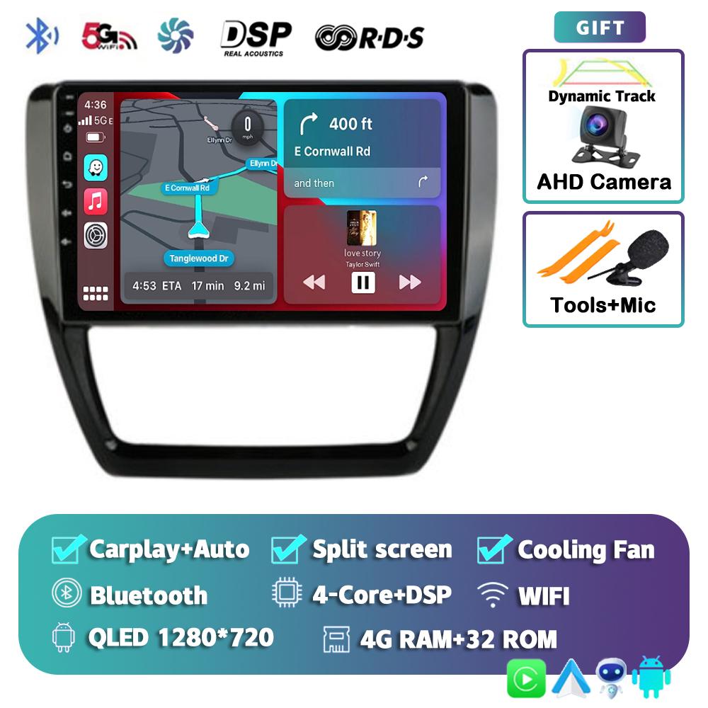 Android 14 Carplay Автомагнитола для Volkswagen VW Sagitar Jetta 6 Bora 2011-2018 2Din Мультимедийный Плеер Стерео DVD Головное Устройство