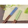 Aoba Children's Chopsticks, Dishwasher Safe, Natural Wood, Period, Blue, 19.5cm