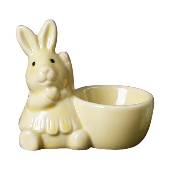Керамическая подставка для яиц в виде кролика, декор для стола для завтрака, подставка для яиц в виде кролика для яиц всмятку, украшение для дома на Пасху