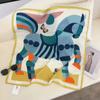 2024 New Fashionable Versatile Silk Scarf 68 Cm Printed Sunscreen Decorative Small Square Scarf Velvet Texture Scarf