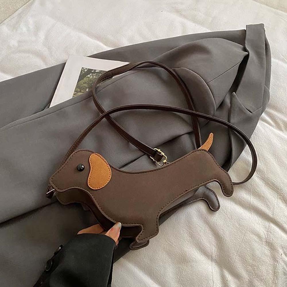 Трехмерная сумка-кроссбоди Такса большой вместимости, ретро-сумка для телефона, друзья