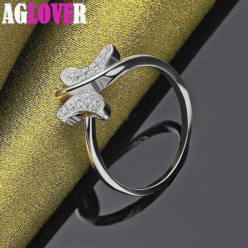 Ювелирные изделия из стерлингового серебра 925 пробы с бабочкой и цирконом AAA